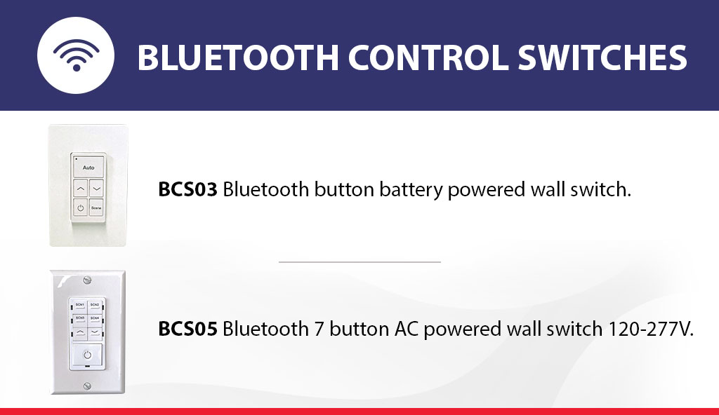 List of compatible bluetooth wireless control switches.